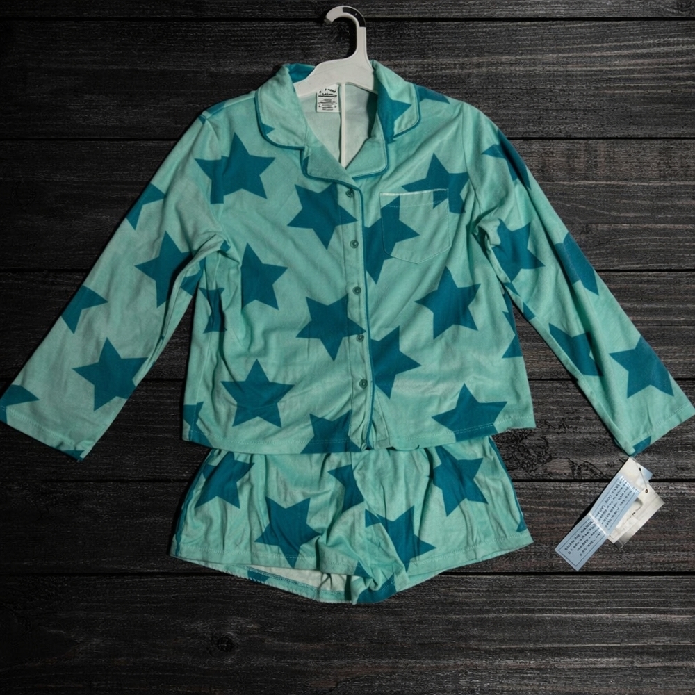 Art Class Teal Star Pajama Set